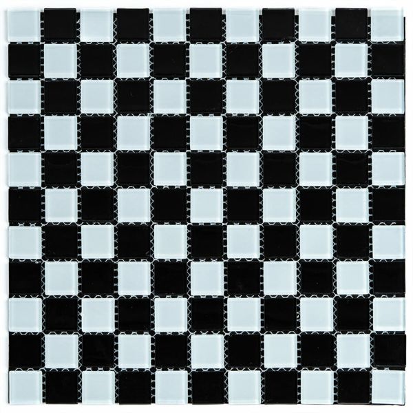 Мозаика из декоративного стекла 298х298х4,5мм Шахматка Sticker Wall — фото, цена 115,00 грн