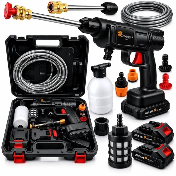 Акумуляторна мийка високого тиску LEO TOOLS 36V + 2 акумулятори (Польща) — фото, ціна 1290,00 грн