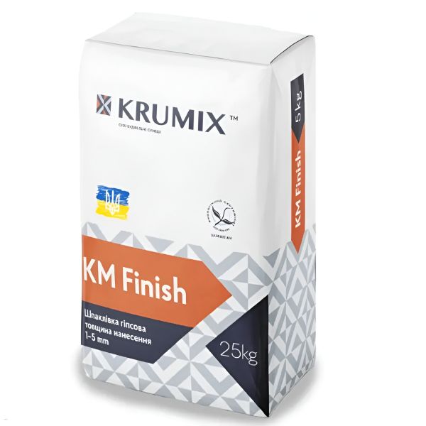 Штукарутка гіпсова фінішна Krumix Finish 25 кг Krumix — фото, ціна 272,00 грн
