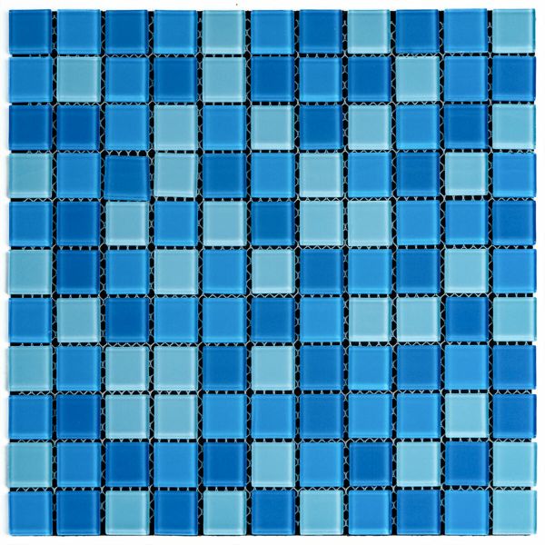 Мозаика из декоративного стекла 298х298х4,5мм Голубая Sticker Wall — фото, цена 115,00 грн