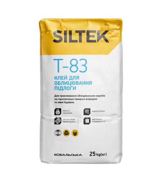 Клей для облицювання підлоги Siltek Т-83 (25 кг) Siltek — фото, ціна 408,00 грн