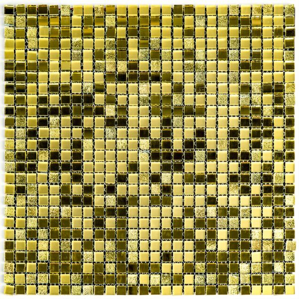 Мозаика зеркальная 298х298х4,5мм Золотистая Sticker Wall — фото, цена 160,00 грн