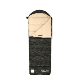 Спальний мішок з капюшоном Naturehike M320 CNK2350WS023, зелений камуфляж, правий