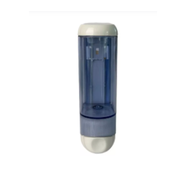 Дозатор для мила/шампуні на 250мл пластиковий синій з білим