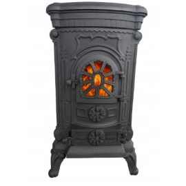 Чугунная печь-камин "Koza" Ingrid Ambra 9 кВт (древесная)