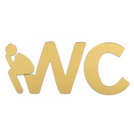 Дзеркальний декор для ванної акриловий самоклеючий WC золото 3 шт — Купити Самоклеючі дзеркала та дзеркальний декор акриловий інтер'єрний (глянцеві наклейки з акрилового дзеркала на стіни та меблі)
