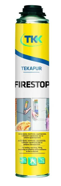 Монтажна піна FIRESTOP GUN TEKAPUR 0,75 мл, вогнетривка — фото, ціна 456,00 грн
