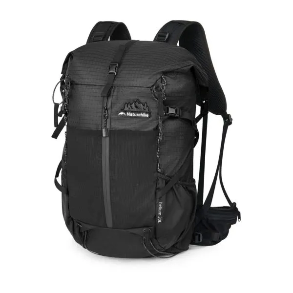 Рюкзак туристичний Naturehike Helium CNK2300016, 30+5 л, чорний — фото, ціна 4100,00 грн