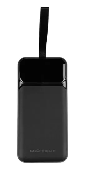 Power Bank - Портативна батарея 30.000 mAh. чорний - GP-30BQC. швидка зарядка 22.5W GRUNHELM — фото, ціна 1572,00 грн