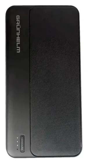 Power Bank - Портативная батарея 10.000 mAh. черний - GP-10B GRUNHELM — фото, цена 524,00 грн