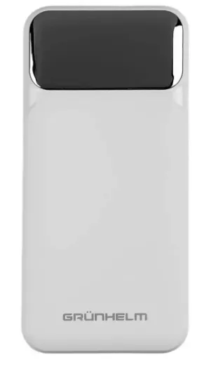 Power Bank - Портативная батарея 20.000 mAh. белый - GP-20WQC быстрая зарядка 22.5W GRUNHELM — фото, цена 1179,00 грн