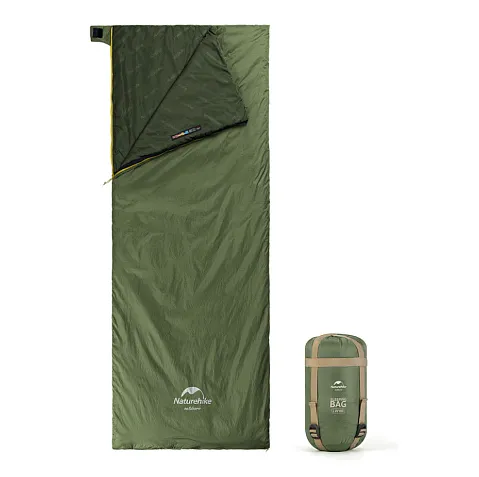 Спальний мішок Naturehike LW180 Mini NH21MSD04, правий, XL, темно-зелений — фото, ціна 1490,00 грн
