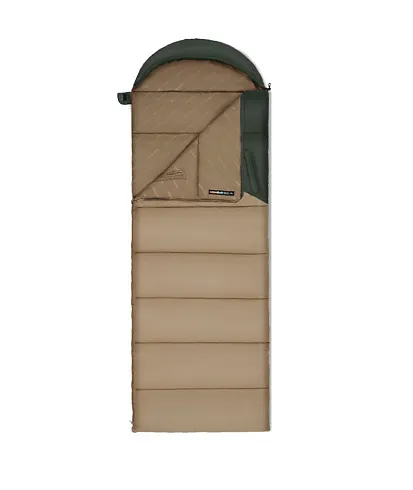 Спальник з капюшоном Naturehike Sunny Day PL02 U250 CNK2550WS028, (8,5°C), правий, коричнево-зелений — фото, ціна 1890,00 грн