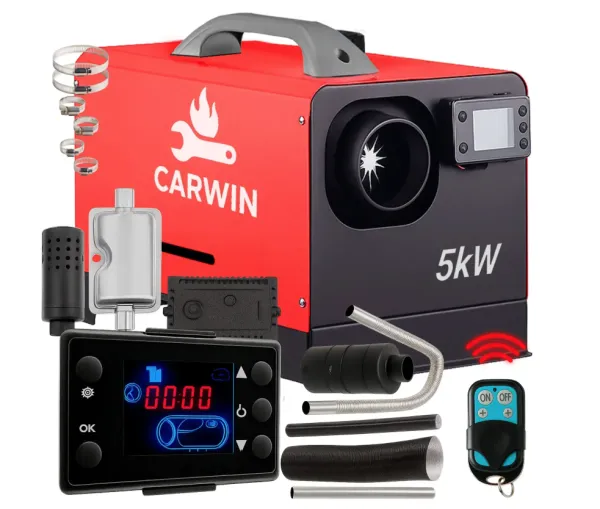 Автономный дизельный обогреватель CARWIN (12В/24В/220В) с LCD-дисплеем и пультом ДУ. — фото, цена 0,00 грн