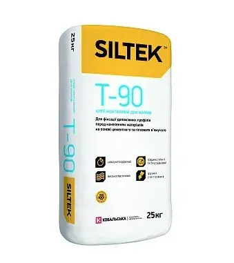Т-90 Клей монтажний для маяків Siltek 25кг — фото, ціна 337,00 грн