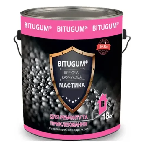 Мастика клеящая каучуковая BITUGUM 18 кг — фото, цена 1177,00 грн