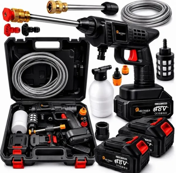 Аккумуляторная мойка высокого давления LEO TOOLS 48V + 2 аккумулятора (Польша) — фото, цена 1490,00 грн