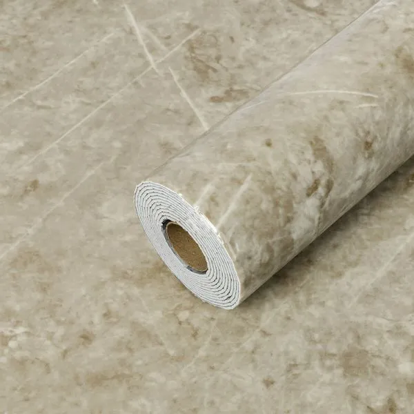 Самоклеящаяся стеновая PET плитка в рулоне 600х3000х2мм Бежевый камень Sticker Wall — фото, цена 690,00 грн