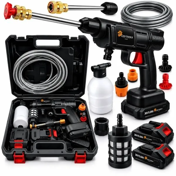 Аккумуляторная мойка высокого давления LEO TOOLS 36V + 2 аккумулятора (Польша) — фото, цена 1290,00 грн