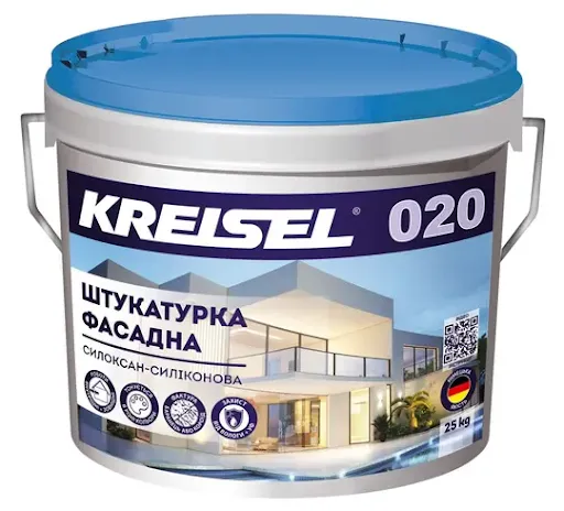 Декоративная штукатурка Барашек 1,5 мм силоксан-силиконовая Kreisel 020 Kreisel — фото, цена 1930,00 грн