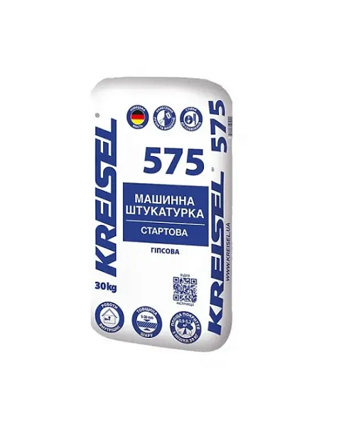 575 Штукатурка машинна стартова гіпсова (30 кг) Kreisel — фото, ціна 316,75 грн