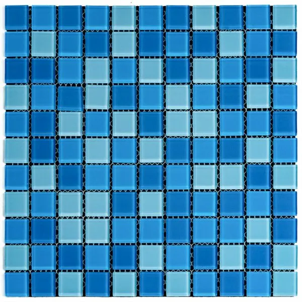 Мозаїка з декоративного скла 298х298х4,5мм Блакитна Sticker Wall — фото, ціна 115,00 грн