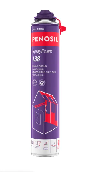 Напыляемая изоляционная профессиональная пена для утепления PENOSIL SprayFoam 138 810ml — фото, цена 437,00 грн