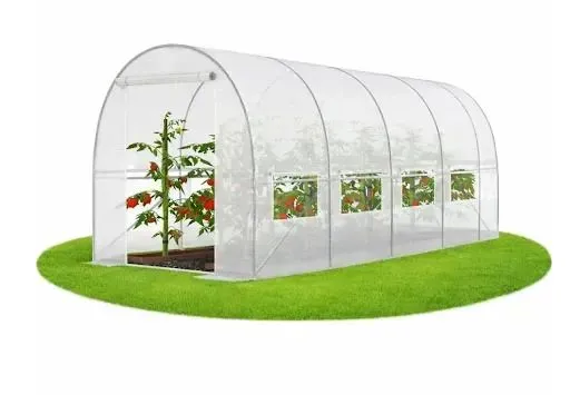 Садовая теплица 10 м² (4 х 2,5 х 2 м) с армированной пленкой UV-4, с окнами, Белая — фото, цена 4590,00 грн