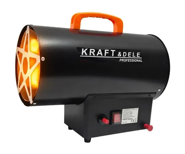Газова теплова гармата 25 кВт Kraft&Dele KD11704 з редуктором і шлангом для складу та майстерні Kraft&Dele — фото, ціна 3850,00 грн