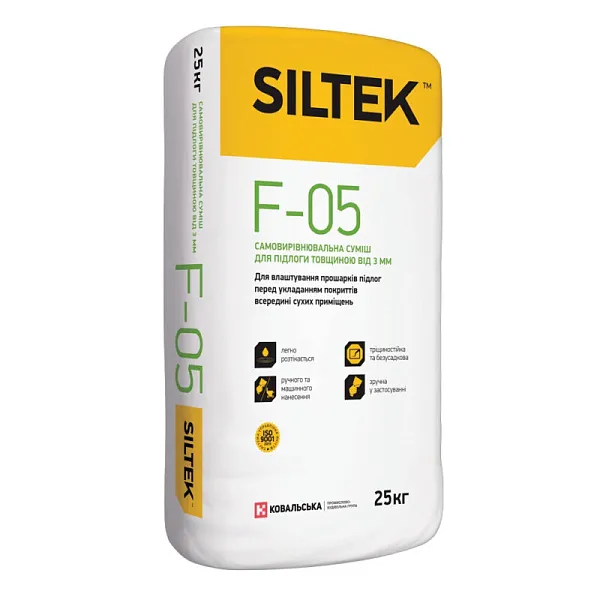 Siltek F-05 Суміш самовирівнювальна для підлоги від 3 до 80 мм, 25 кг Siltek — фото, ціна 284,00 грн