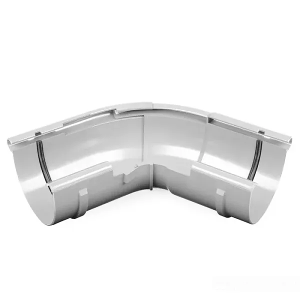 Кут зовнішній регульований 120°-145° BRYZA 125мм, білий — фото, ціна 739,00 грн