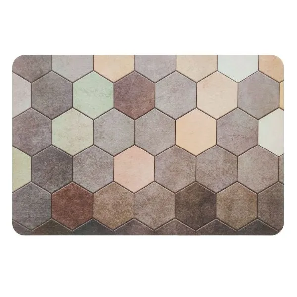 Влагопоглощающий коврик 380х580х3мм Шестиугольники — фото, цена 260,00 грн