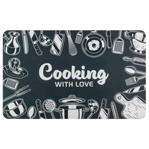 Влагопоглощающий коврик 500х800х3мм с надписью Cooking — фото, цена 280,00 грн