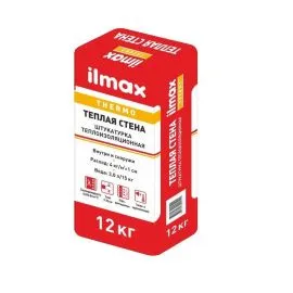 ilmax Суха штукатурна цементно-вапняна біла "ilmax thermo тепла стіна 3D" , 12 кг — Купити Штукатурка – якісне оздоблення стін та стель