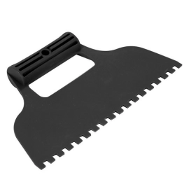 Шпатель с квадратными зубцами 4х4 мм пластиковый, ширина – 230 мм.