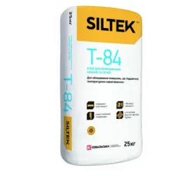 Т-84 Клей для облицювання камінів SILTEK (25кг) — Купити Будівельний клей — для пінопласту, гіпсокартону, газоблоку, плитки