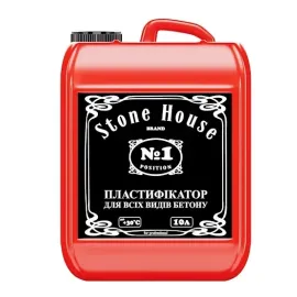 Пластифікатор для всіх видів бетону №1 STONEHOUSE 10 л — Купити Будівельна хімія — герметики, монтажна піна, мастика, грунтовка