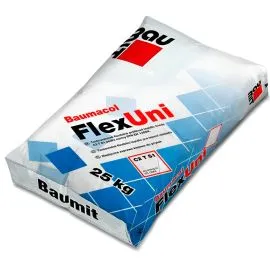 Еластична клеюча суміш для приклеювання плитки і каменю Baumit FlexUni 25 кг