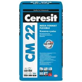 Високоеластична клеюча суміш для плитки великого формату Ceresit CM22 25кг