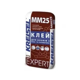 ММ 25 EXPERT Клей для блоків з піно та газобетону (25 кг) — Купити Будівельний клей — для пінопласту, гіпсокартону, газоблоку, плитки