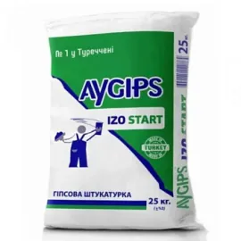 Штукатурка Aygips Izo Start (мішок 25кг) — Купити Штукатурка – якісне оздоблення стін та стель