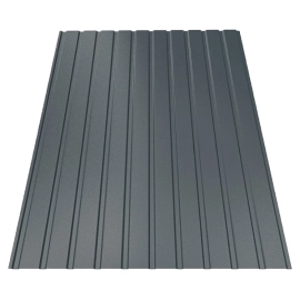 Лист с полимерным покрытием RAL 7016 рифленый.