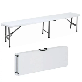 Скамейка раскладная усилена для пикника 180см (белая)