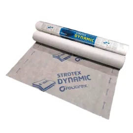 Супердифузійна мембрана STROTEX Dynamic, 135 г/м2, рулон - 75 м2 — Купити Будівельні плівки та мембрани — пароізоляція, гідроізоляція, вітрозахист