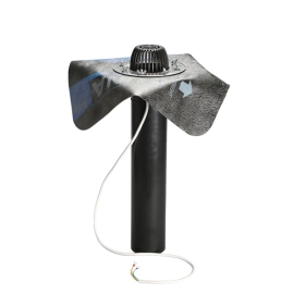 Воронка Покрівельна SGT 110/600мм з нержавіючим фланцем, з бітумним фартухом,з термокабелем