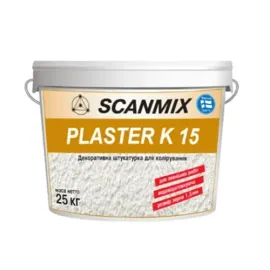 Scanmix Штукатурка "PLASTER К15 silicone-silicate" (25 кг) — Купити Штукатурка – якісне оздоблення стін та стель