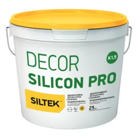Siltek Decor Silicon Pro силіконова штукатурка камінцева 1,5 мм,база DC,25 кг — Купити Штукатурка – якісне оздоблення стін та стель