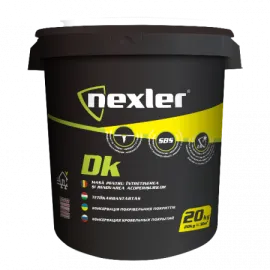 Мастика бітумно-каучукова на основі розчинників NEXLER DK, 20 кг — Купити Покрівельні матеріали — профнастил, мембрани, водостоки, шифер