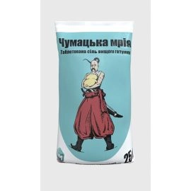Сіль кухонна кам’яна екстра таблетована по 25кг ТМ "Чумацька мрія"