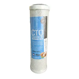 Картридж (активоване кокосове вугілля) CTO (прибирає запахи) 10″ SX 10 mcr 45°C NSF — Купити Система фільтрації води